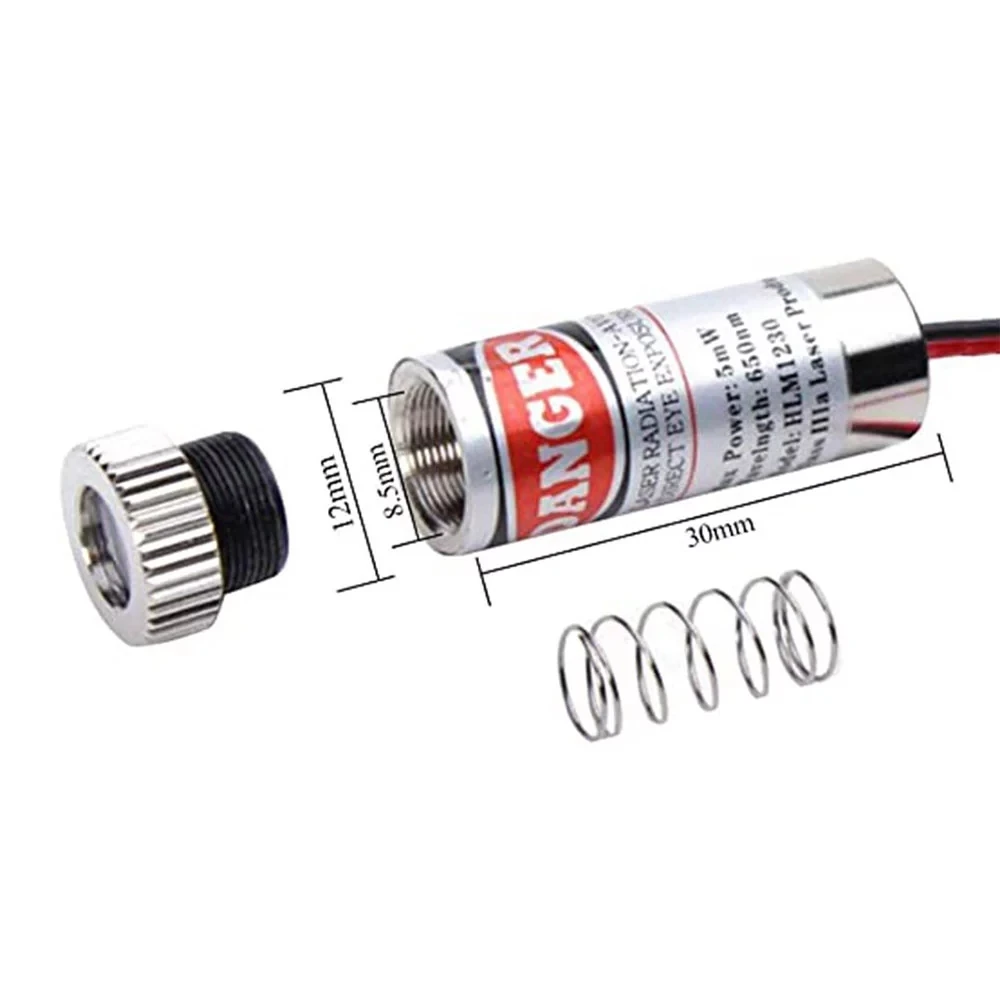 12x30mm Red Laser Positioning Lights 650nm 5mw Laser Diode Module Dot/Cross/Line Beam Focusable Head
12x30mm Red Laser Positioning Lights 650nm 5mw Laser Diode Module Dot/Cross/Line Beam Focusable Head