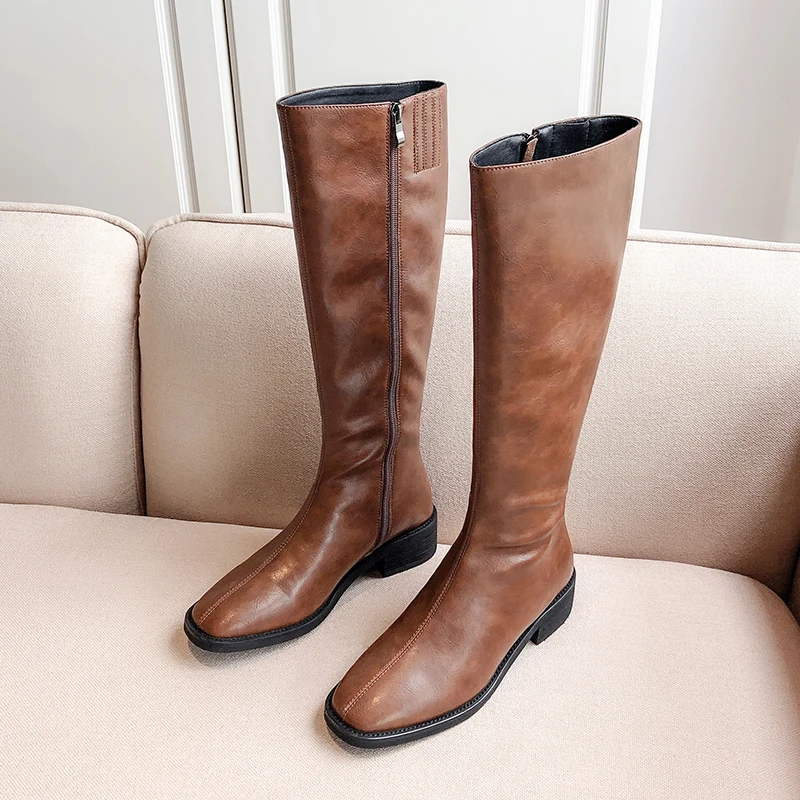 100% Genuine Leather High Heels Women Vintage Knee High Boots Party Prom Shoes Woman Winter Side Zipper Long Boots
100% Genuine Leather High Heels Women Vintage Knee High Boots Party Prom Shoes Woman Winter Side Zipper Long Boots