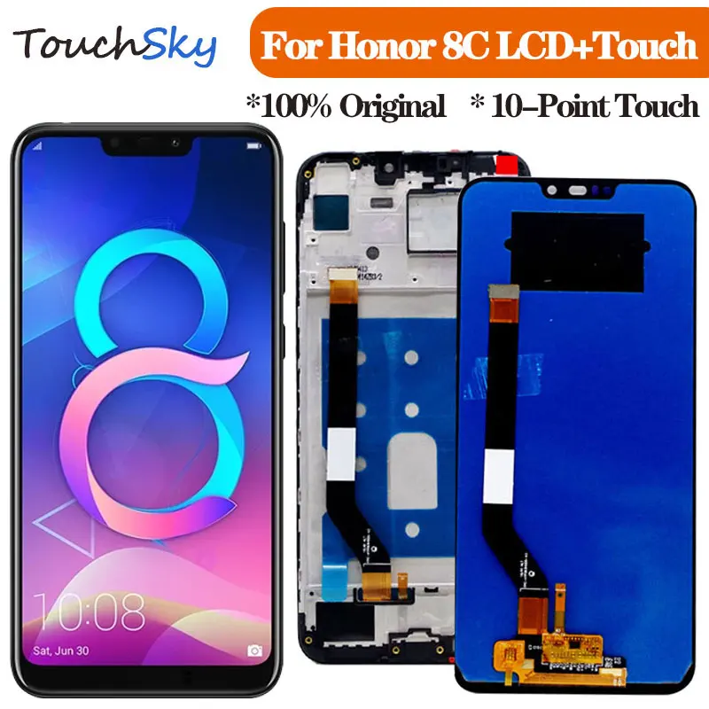 Оригинальный ЖК дисплей 6 26 дюйма для Honor 8C кодирующий преобразователь сенсорного