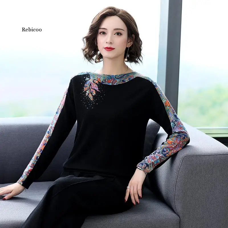 Fashion Sweater Women Autumn Winter New High Quality Knitted Pullover Long Sleeve Warm Jumper Loose Print Sweater Women 
Fashion Sweater Women Autumn Winter New High Quality Knitted Pullover Long Sleeve Warm Jumper Loose Print Sweater Women