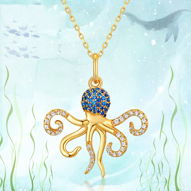 JrSr summer new 100% 925 sterling silver octopus blue zircon pendant necklaces 2020 woman fashion DIY jewelry gift free shipping
JrSr summer new 100% 925 sterling silver octopus blue zircon pendant necklaces 2020 woman fashion DIY jewelry gift free shipping