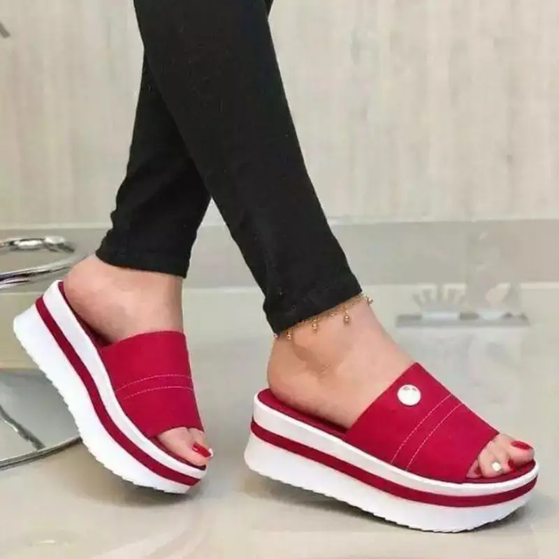 Summer Women's Casual Sandals Fashion Solid Thick Bottom Female Outdoor New Slippers Comfortable Plus Size Ladies Sandals
Summer Women's Casual Sandals Fashion Solid Thick Bottom Female Outdoor New Slippers Comfortable Plus Size Ladies Sandals