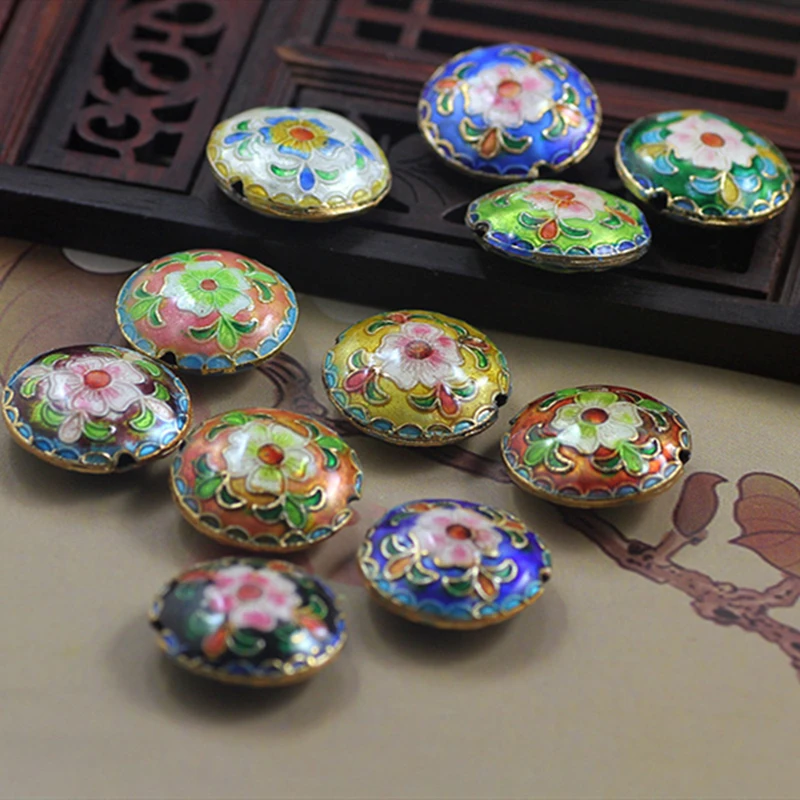 Fancy Enamel Filigree Floral Round Bead Cloisonne Accessories DIY Jewellery Making Supplier Necklace Earrings Bracelets 5pcs/lot
Fancy Enamel Filigree Floral Round Bead Cloisonne Accessories DIY Jewellery Making Supplier Necklace Earrings Bracelets 5pcs/lot