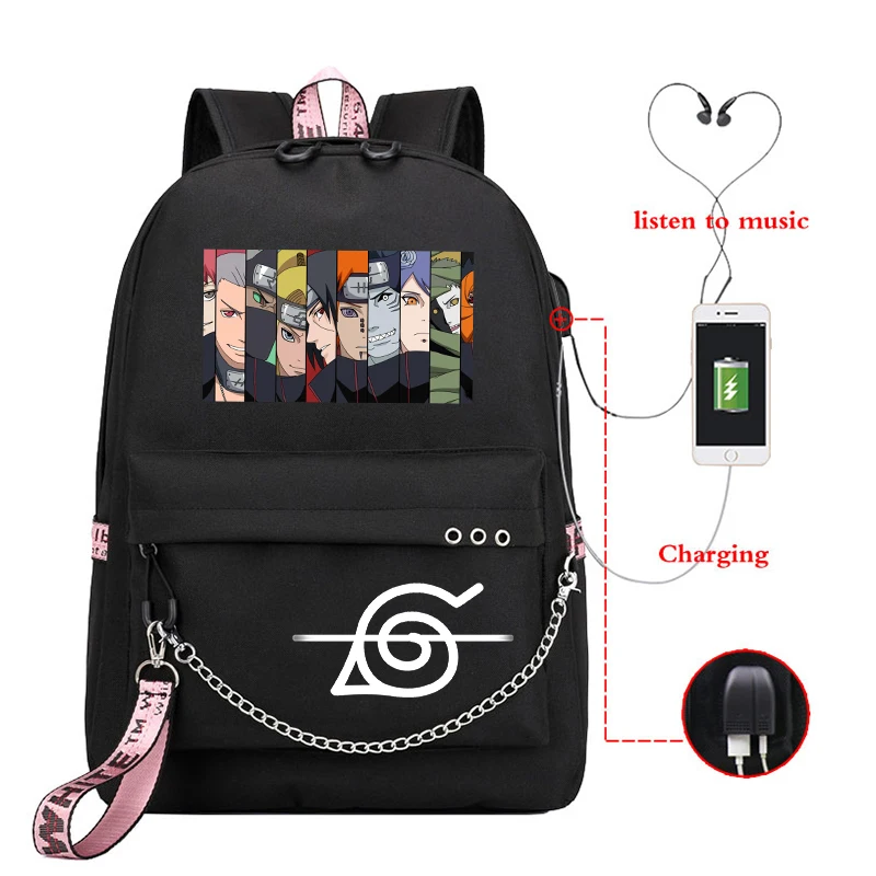 Anime Backpack Naru-to Akatsuki Anime Backpack Girls School Bags Mochilas Mujer Women School Backpack USB College Laptop Bags
Anime Backpack Naru-to Akatsuki Anime Backpack Girls School Bags Mochilas Mujer Women School Backpack USB College Laptop Bags