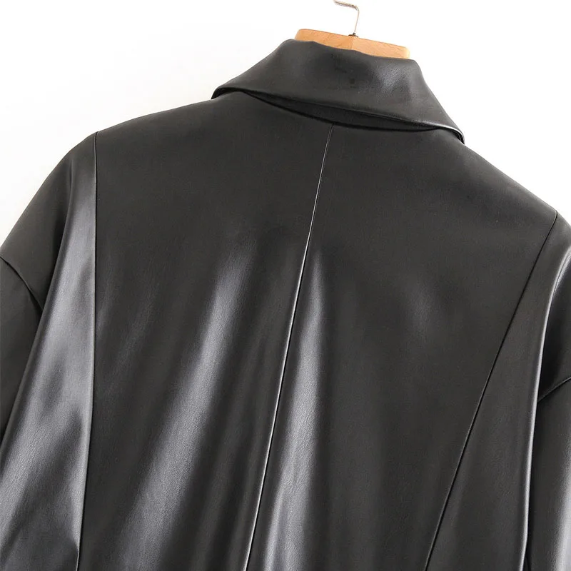 Fashionable Casual PU Black Female Coat with Loose Lapel Harajuku Korean Motorcycle Windproof Chic Women's Jacket Beige Tops
Fashionable Casual PU Black Female Coat with Loose Lapel Harajuku Korean Motorcycle Windproof Chic Women's Jacket Beige Tops