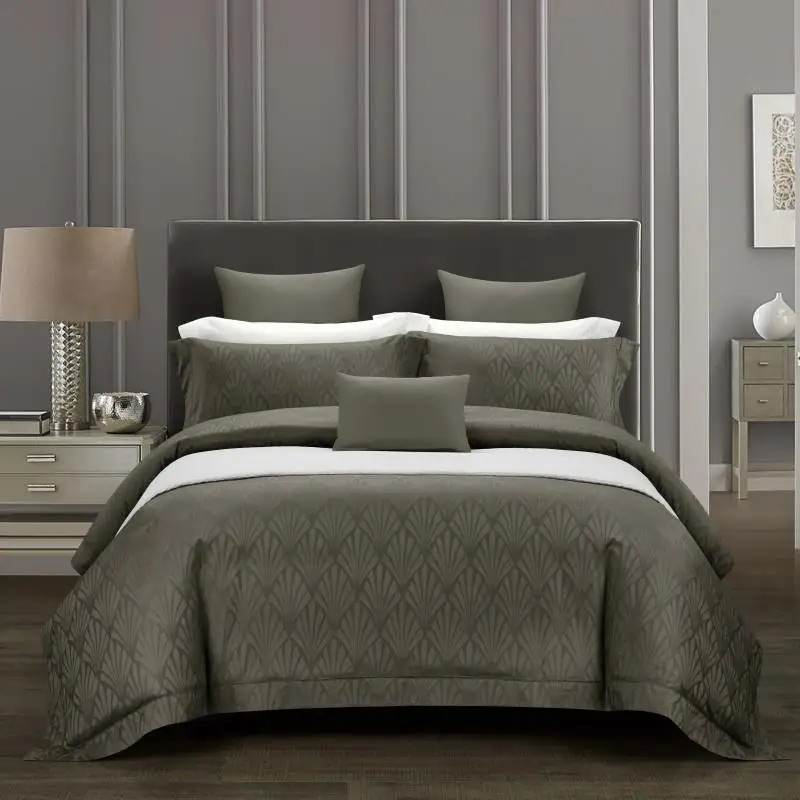 600TC Egyptian Cotton Queen King size 4Pcs Bedding set Deep Grey/Navy Ultra Soft Silky Duvet cover Bed sheet set Pillowcase 
600TC Egyptian Cotton Queen King size 4Pcs Bedding set Deep Grey/Navy Ultra Soft Silky Duvet cover Bed sheet set Pillowcase