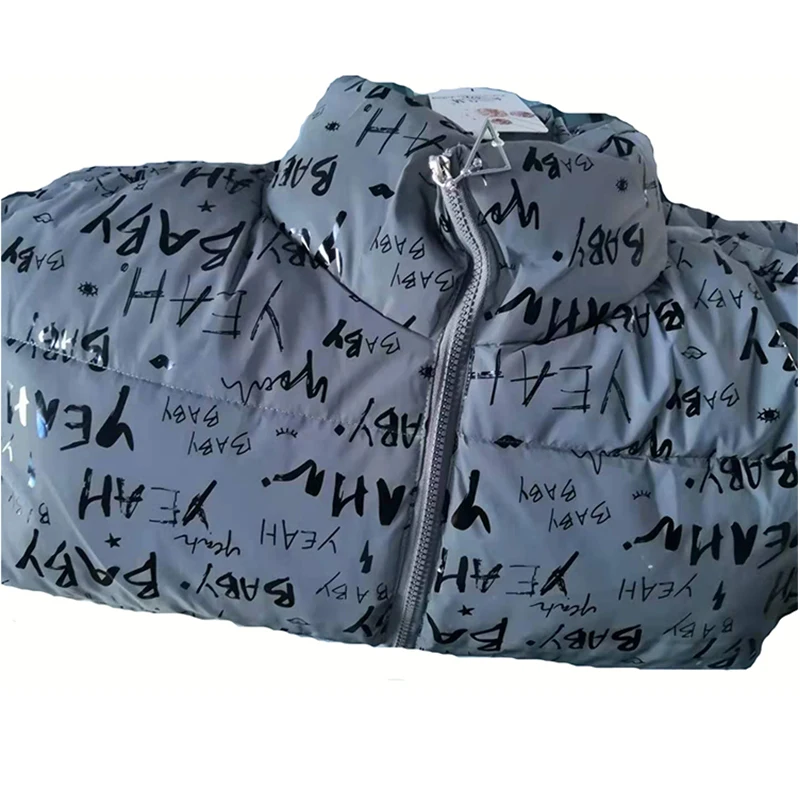 Light-Reflecting Bubble Jacket Women Winter Letter Print Puffer Coat Ladies Zippers Parka Pockets Polyester Thick Loose New 2020
Light-Reflecting Bubble Jacket Women Winter Letter Print Puffer Coat Ladies Zippers Parka Pockets Polyester Thick Loose New 2020