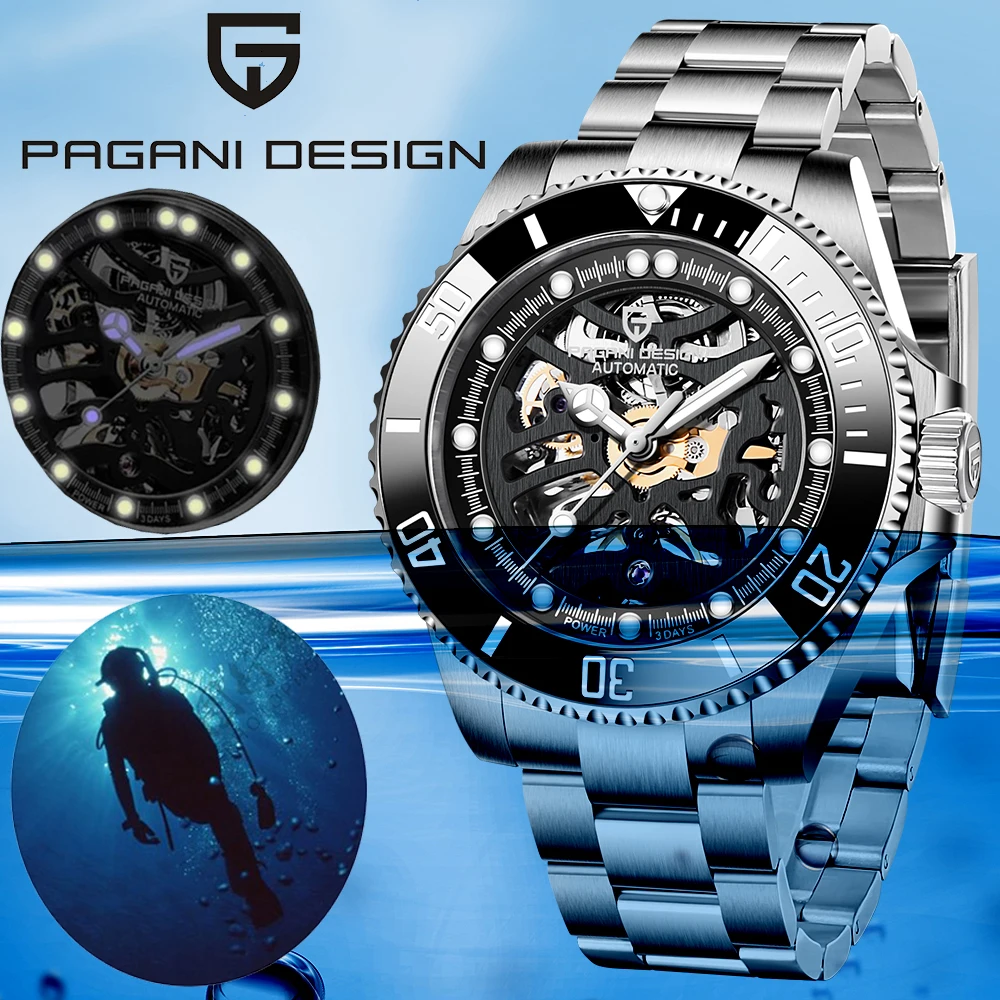 PAGANI Design Watch Men's Top Brand Automatic Men's Mechanical Watch Fashion Stainless Steel Waterproof Wristwatches Hollow Dial
PAGANI Design Watch Men's Top Brand Automatic Men's Mechanical Watch Fashion Stainless Steel Waterproof Wristwatches Hollow Dial