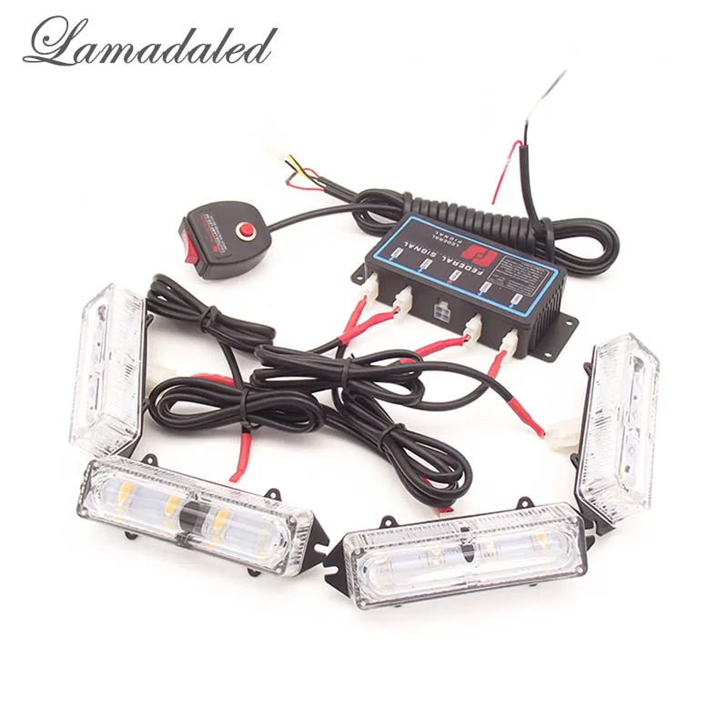 4pcs 10cm high bright led red blue police vehicle strobe Lights 4x4 LED car grille light automobile flash warning lamp
4pcs 10cm high bright led red blue police vehicle strobe Lights 4x4 LED car grille light automobile flash warning lamp