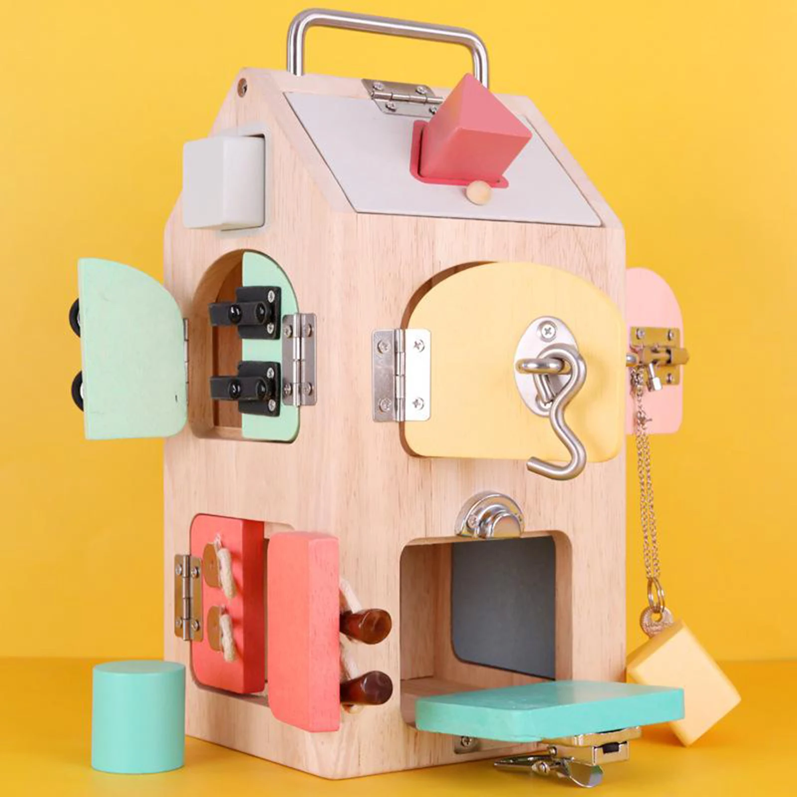 Wooden House Locks Box Playset Toy Montessori Educational Toy for Kids 3+
Wooden House Locks Box Playset Toy Montessori Educational Toy for Kids 3+