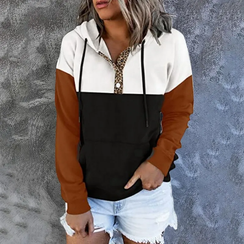 Pocket Sweatshirts Drawstring Hoodies Women Casual Button Long Sleeve Streetwear Hoodie Autumn New Style Loose Stripe Print Tops
Pocket Sweatshirts Drawstring Hoodies Women Casual Button Long Sleeve Streetwear Hoodie Autumn New Style Loose Stripe Print Tops
