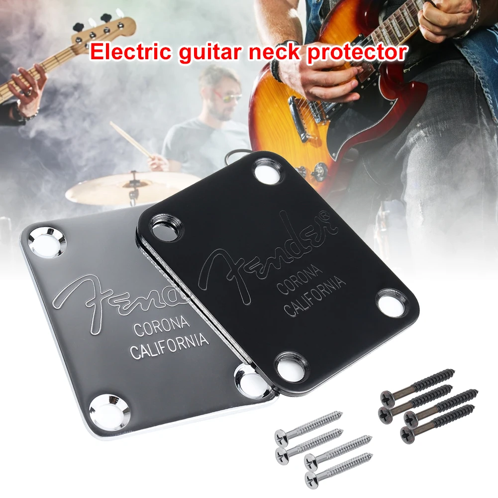 Electric Guitar Bass Neck Protection Plate with Screws for Strat Tele ST TL -- Chrome or Black
Electric Guitar Bass Neck Protection Plate with Screws for Strat Tele ST TL -- Chrome or Black