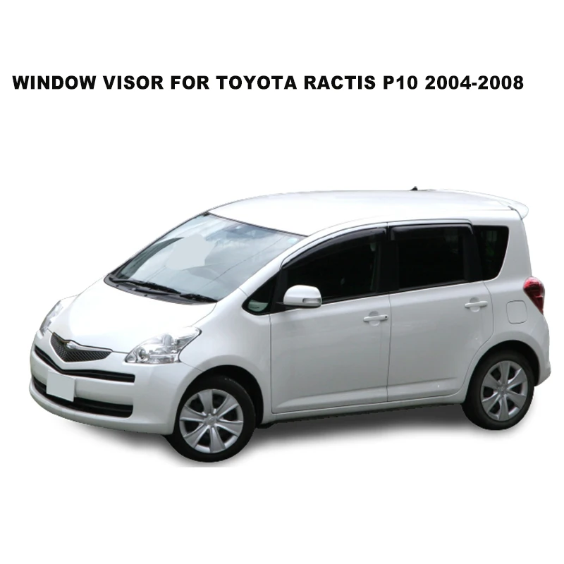 Side Window Deflector For Toyota Ractis P10 2004 2005 2006 2007 2008 Black Weathershields Window Visor Sun Rain Guards SUNZ 
Side Window Deflector For Toyota Ractis P10 2004 2005 2006 2007 2008 Black Weathershields Window Visor Sun Rain Guards SUNZ