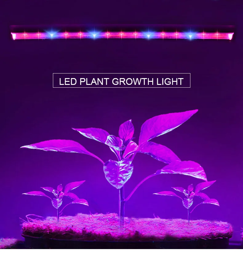 

57cm 29cm T5 Tube Led Grow Light Phyto Lamp AC 85-265V EU US Plug Phytolamp for Plants Growth Flower Seedling Grow Light