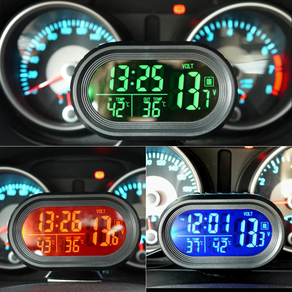 Termometro per Auto orologio digitale orologio per Auto LED illuminato Auto di temperatura voltmetro with Backlit Voltage Tester
Termometro per Auto orologio digitale orologio per Auto LED illuminato Auto di temperatura voltmetro with Backlit Voltage Tester