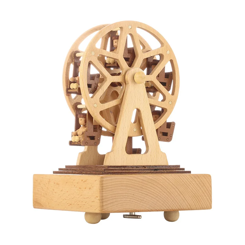 Creative new ferris wheel rotating wood wood music box gift
Creative new ferris wheel rotating wood wood music box gift