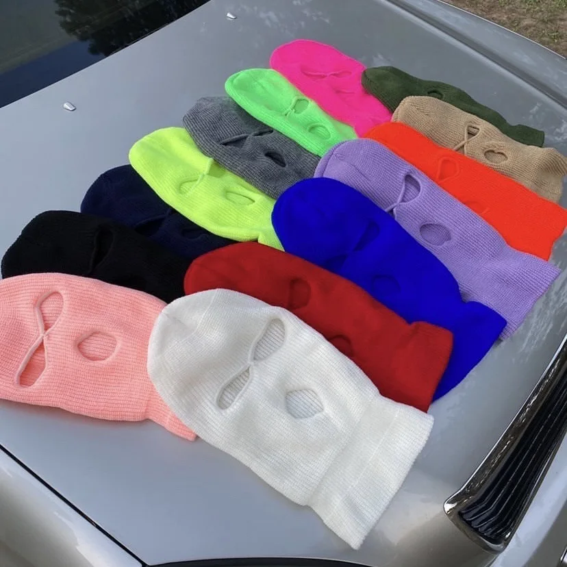 2021 New Winter Warm Unisex Caps Full Face Cover Ski Mask Hat 3 Holes Balaclava Army Tactical CS Windproof Knit Beanies Bonnet 
2021 New Winter Warm Unisex Caps Full Face Cover Ski Mask Hat 3 Holes Balaclava Army Tactical CS Windproof Knit Beanies Bonnet