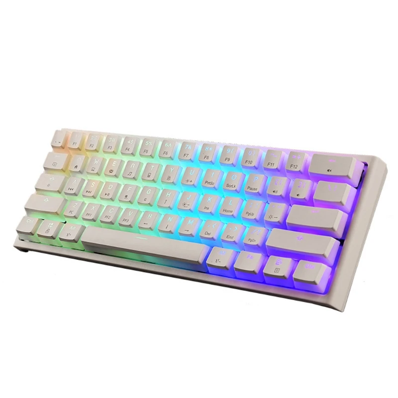 MK25 61 Key Mechanical Keyboard RGB Backlight USB Wired Game Keyboard Ergonomic Game Keyboard Suitable for PC Gamers
MK25 61 Key Mechanical Keyboard RGB Backlight USB Wired Game Keyboard Ergonomic Game Keyboard Suitable for PC Gamers