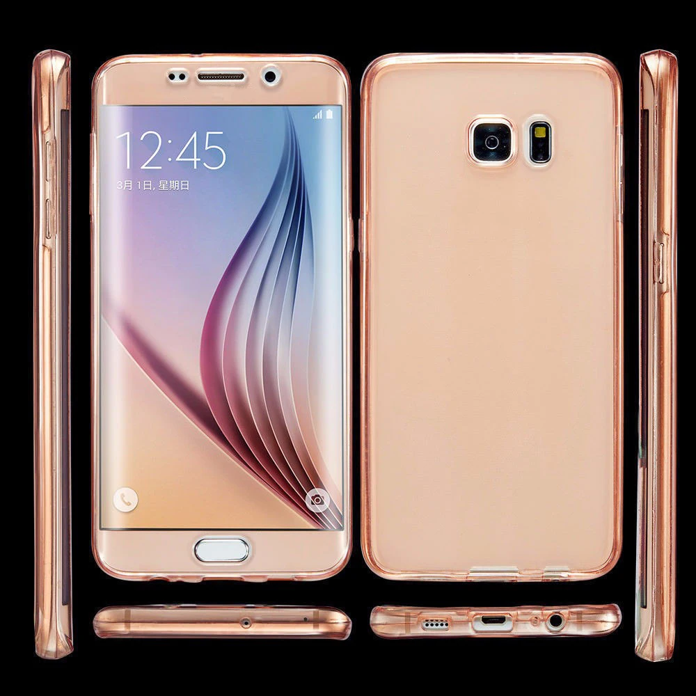 Силиконовый чехол с полным покрытием 360 градусов для Samsung Galaxy S9 S8 S7 S6 Edge Plus A8 2018 A3 A5
