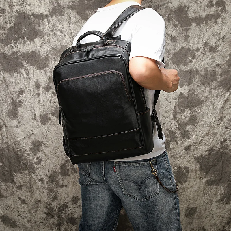 Men's crazy horse Leather backpacks vintage genuine leather laptop rucksack Durable shoulder bag Cow leather school bag travel
Men's crazy horse Leather backpacks vintage genuine leather laptop rucksack Durable shoulder bag Cow leather school bag travel