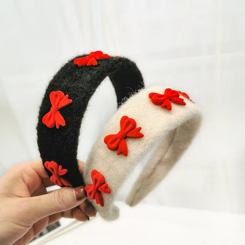 2021 New Xmas Women Wool Headband Red Bow Winter Hairband Cute Warm Turban Hair Accessories Wholesale
2021 New Xmas Women Wool Headband Red Bow Winter Hairband Cute Warm Turban Hair Accessories Wholesale