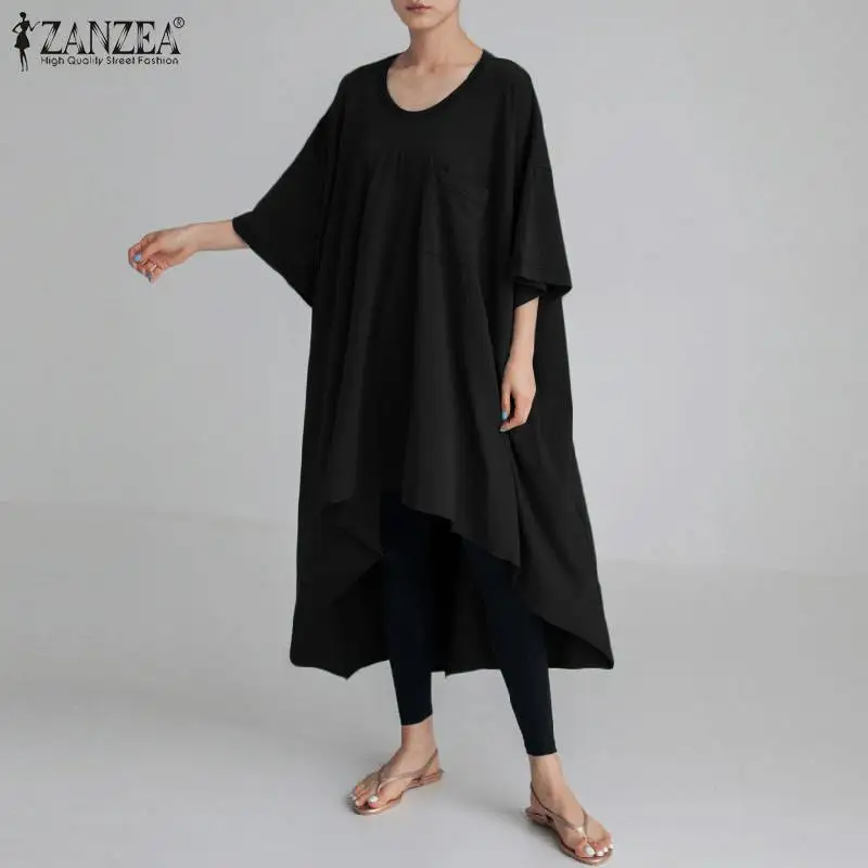 Женская Туника ZANZEA, топы, праздничная мешковатая рубашка, блуза оверсайз с коротким рукавом и круглым вырезом, Женская Повседневная Осенняя...
Женская Туника ZANZEA, топы, праздничная мешковатая рубашка, блуза оверсайз с коротким рукавом и круглым вырезом, Женская Повседневная Осенняя...