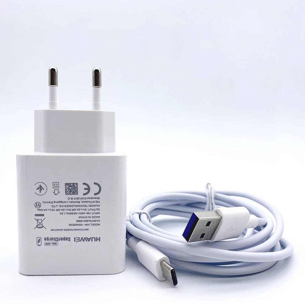 Original Huawei Charger The New 40W Super Charger 10V4A adapter 5A USB type c cable for nova 5 5t 5 pro mate 30 pro p20 p30 pro
Original Huawei Charger The New 40W Super Charger 10V4A adapter 5A USB type c cable for nova 5 5t 5 pro mate 30 pro p20 p30 pro