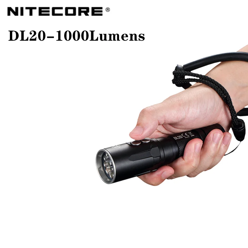 NITECORE DL20 Diving Flashlight 1000Lumen 100 Meters Submersible Range 223M IPX8 Rating Double Waterproof Flashlight Underwater
NITECORE DL20 Diving Flashlight 1000Lumen 100 Meters Submersible Range 223M IPX8 Rating Double Waterproof Flashlight Underwater