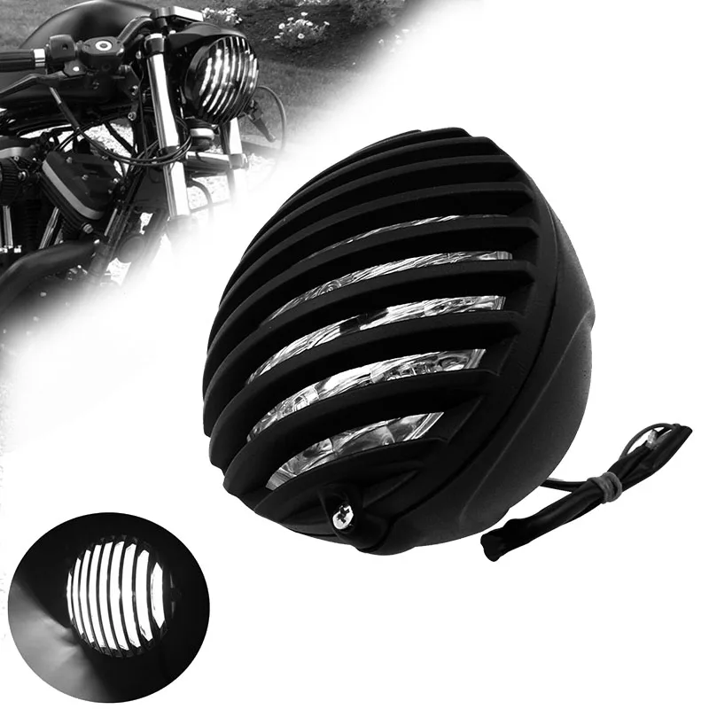 5 Inch Motorcycle Headlight Grill Prison Chopper Bobber Head Lamp for Harley Cafe Racer Bobber Xs650 Cb750 Heritage Softail Spor
5 Inch Motorcycle Headlight Grill Prison Chopper Bobber Head Lamp for Harley Cafe Racer Bobber Xs650 Cb750 Heritage Softail Spor