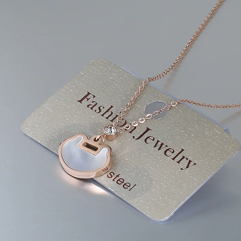 New Longevity Lock Shell Fashion Jewelry Chain Necklace Pendant Sets Female Neck Titanium Steel Rose Gold Jewel Women Female
New Longevity Lock Shell Fashion Jewelry Chain Necklace Pendant Sets Female Neck Titanium Steel Rose Gold Jewel Women Female