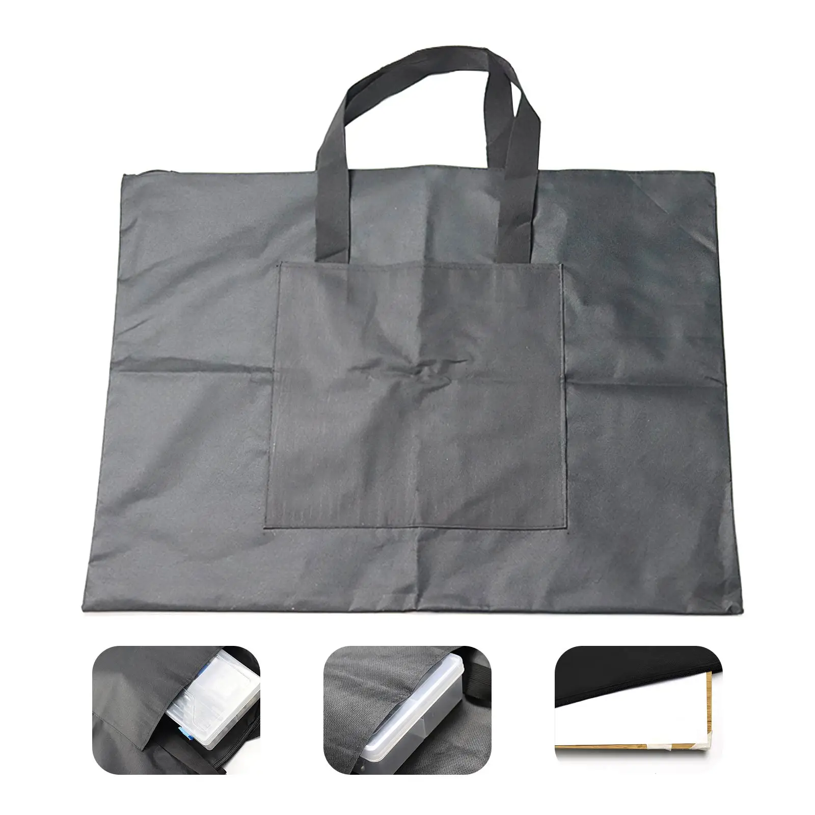 Portable Painting Plate Bag With Zipper Waterproof Drawing Board Carrying Container Large Storage Capacity Waterproof Black Bag
Portable Painting Plate Bag With Zipper Waterproof Drawing Board Carrying Container Large Storage Capacity Waterproof Black Bag