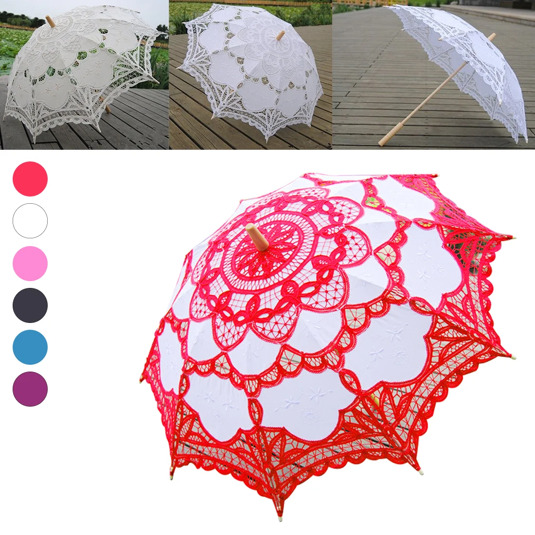 Lace Parasol Umbrella Wedding Umbrella Elegant Lace Umbrella Cotton Embroidery Ivory Cotton Embroidery Umbrella 6 Colors
Lace Parasol Umbrella Wedding Umbrella Elegant Lace Umbrella Cotton Embroidery Ivory Cotton Embroidery Umbrella 6 Colors