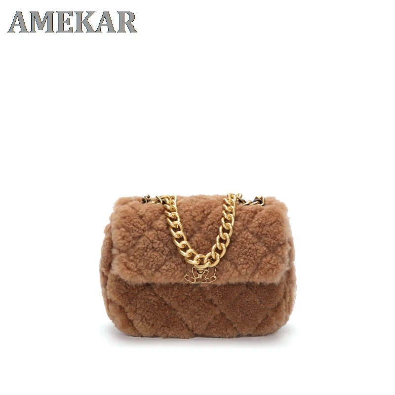 Furry Bag Rhombic Chain Bag 2021 Green White Black Brown New Trendy Messenger Bag Jurchen Lamb Hair Small Square Bag
Furry Bag Rhombic Chain Bag 2021 Green White Black Brown New Trendy Messenger Bag Jurchen Lamb Hair Small Square Bag