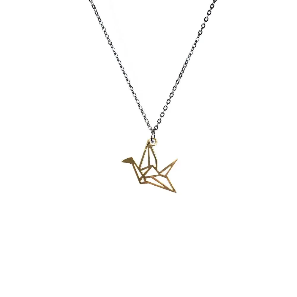 2021 Korea Fashion Gold Thousand Paper Crane Necklace Personality Couple Pendant Hip Hop Punk Necklace for Women and Men's Chain
2021 Korea Fashion Gold Thousand Paper Crane Necklace Personality Couple Pendant Hip Hop Punk Necklace for Women and Men's Chain