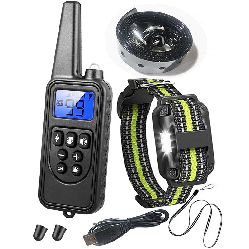 Pet Dog Training Collar Waterproof Rechargeable Collar Anti Barking Stop Bark Training Device With LED Light Shock Modes Tools
Pet Dog Training Collar Waterproof Rechargeable Collar Anti Barking Stop Bark Training Device With LED Light Shock Modes Tools