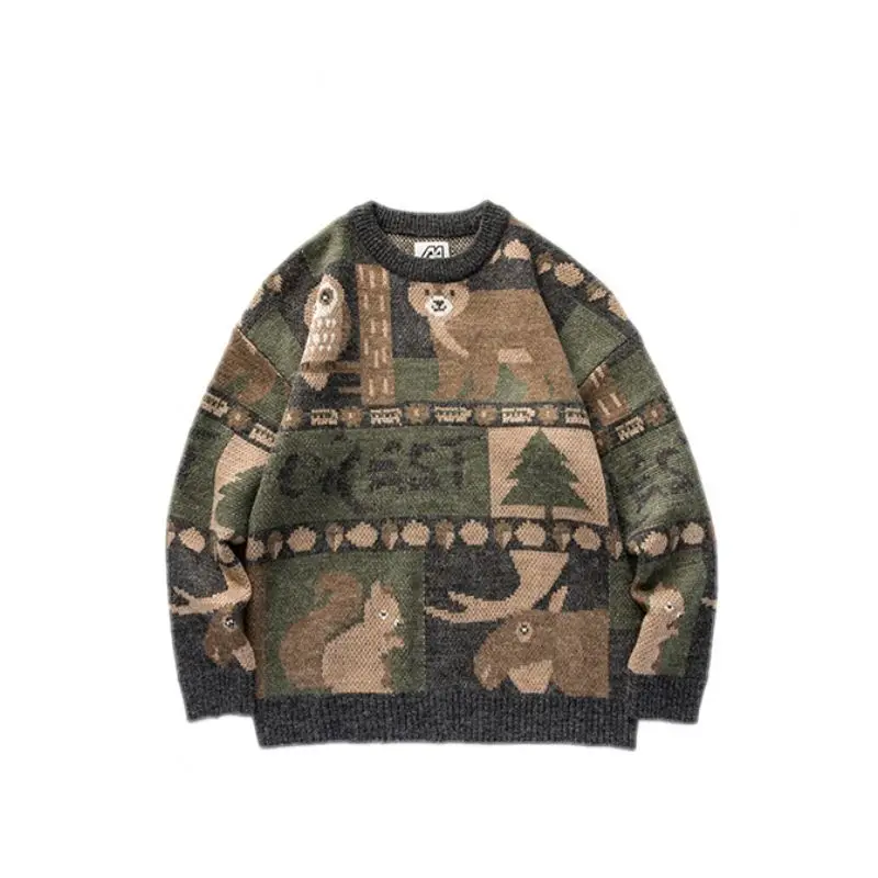 Deeptown Vintage Bear Print Knitted Sweater Women Harajuku Kawaii Cute Oversize Crewneck Long Sleeve Jumper Female Winter Tops
Deeptown Vintage Bear Print Knitted Sweater Women Harajuku Kawaii Cute Oversize Crewneck Long Sleeve Jumper Female Winter Tops