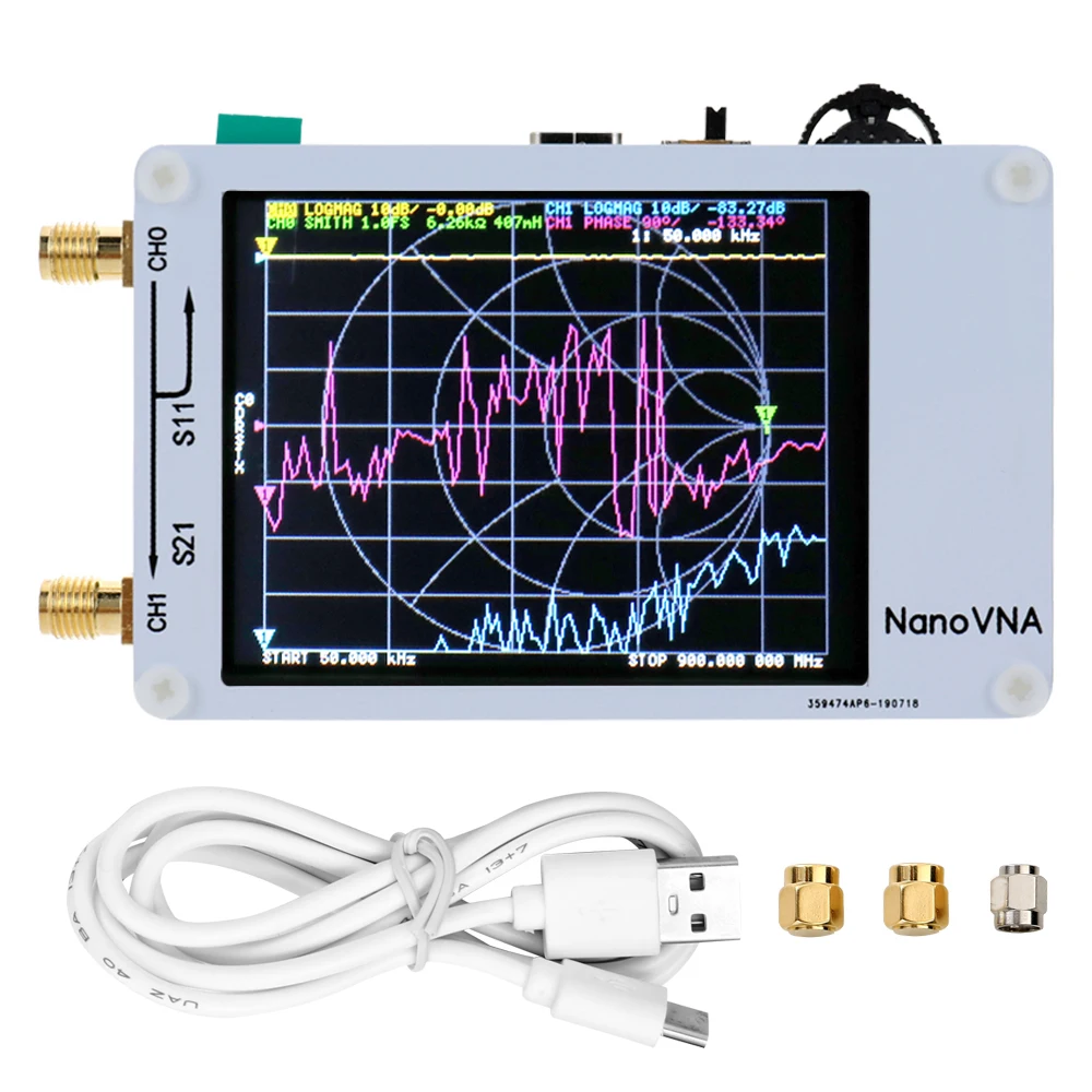 Векторный анализатор сети NanoVNA-W, 2,8 дюйма, 50 кГц ~ 1,5 ГГц, анализатор HF VHF UHF антенны
Векторный анализатор сети NanoVNA-W, 2,8 дюйма, 50 кГц ~ 1,5 ГГц, анализатор HF VHF UHF антенны