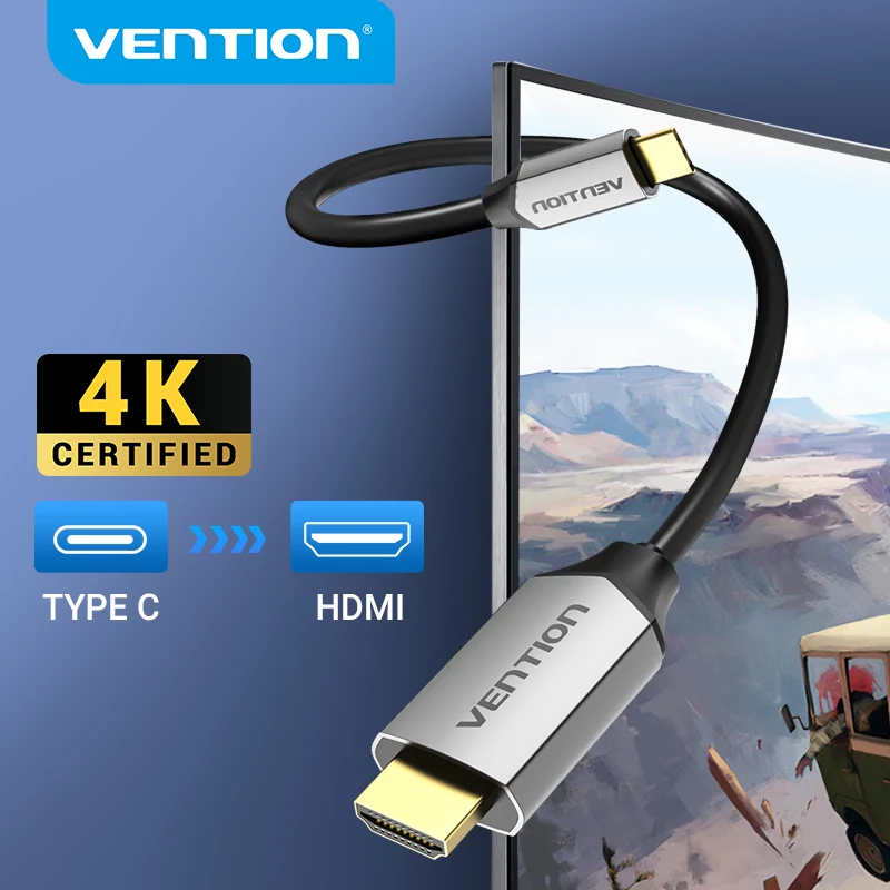Vention USB C HDMI 4K Type C to HDMI 60HZ Cable Thunderbolt 3 Adapter for Huawei P40 Mate 30 Pro MacBook Air ipad usb c Cable
Vention USB C HDMI 4K Type C to HDMI 60HZ Cable Thunderbolt 3 Adapter for Huawei P40 Mate 30 Pro MacBook Air ipad usb c Cable