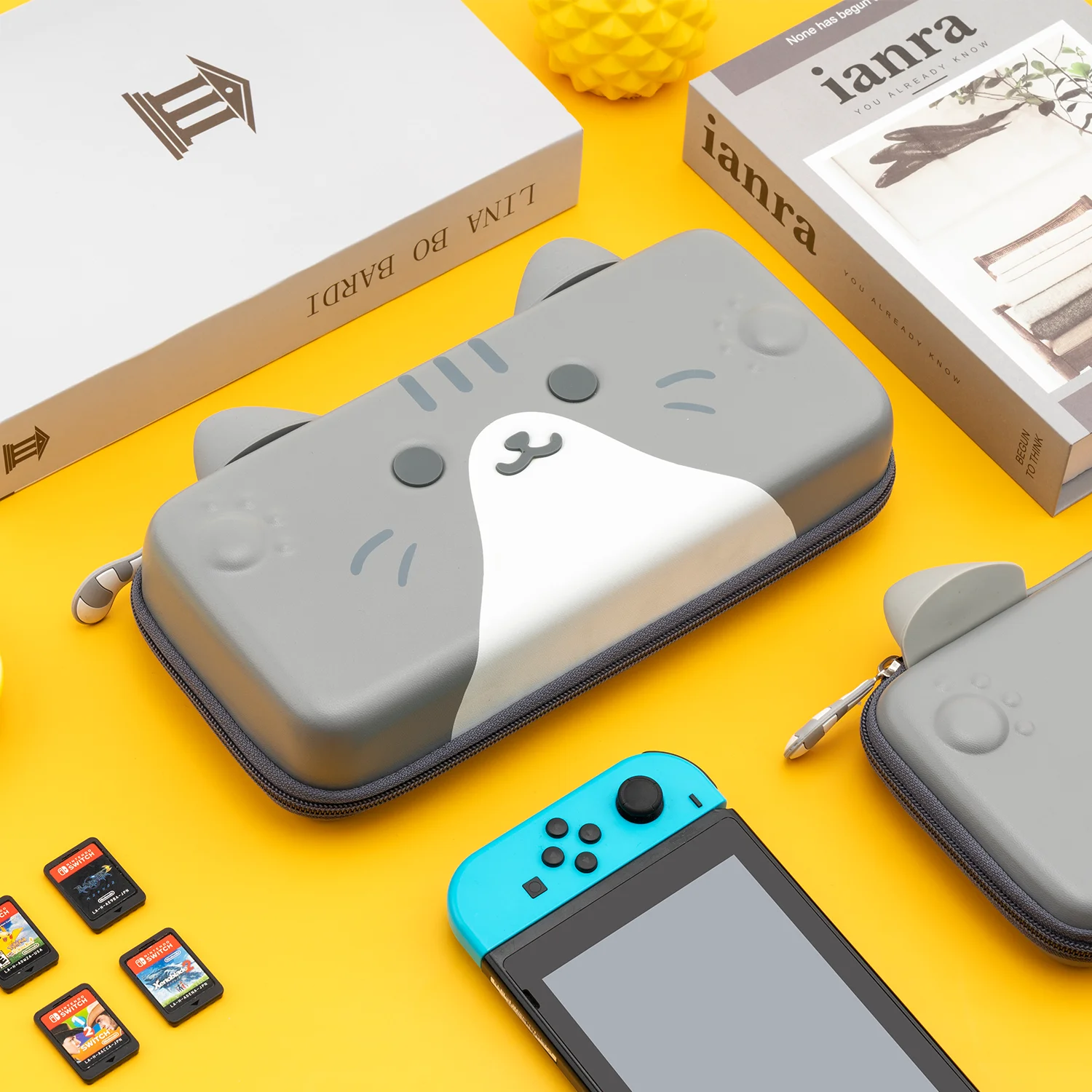 Geekshare Cute Cats Ears Protables For Nintendo Switch Gray Three-dimensional Ears Travel Carrying Case for Nintendo Switch
Geekshare Cute Cats Ears Protables For Nintendo Switch Gray Three-dimensional Ears Travel Carrying Case for Nintendo Switch