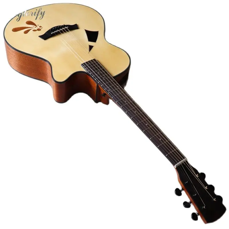 acoustic electric guitar 40 inch 6 string guitar wood guitar folk guitar natural color with guitar pickup with unique sound hole
acoustic electric guitar 40 inch 6 string guitar wood guitar folk guitar natural color with guitar pickup with unique sound hole