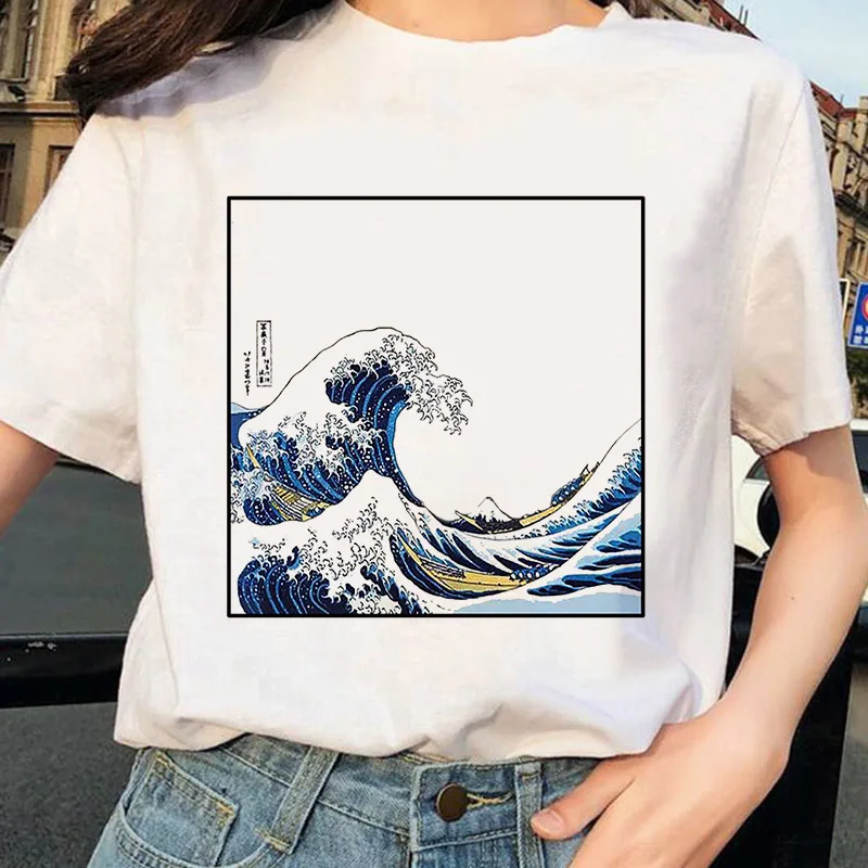 Women Tumblr 90s Fashion Graphic Tee Cute T Shirts And So It Is Ocean Summer Tops Female The Great Wave of Aesthetic T-Shirt
Women Tumblr 90s Fashion Graphic Tee Cute T Shirts And So It Is Ocean Summer Tops Female The Great Wave of Aesthetic T-Shirt