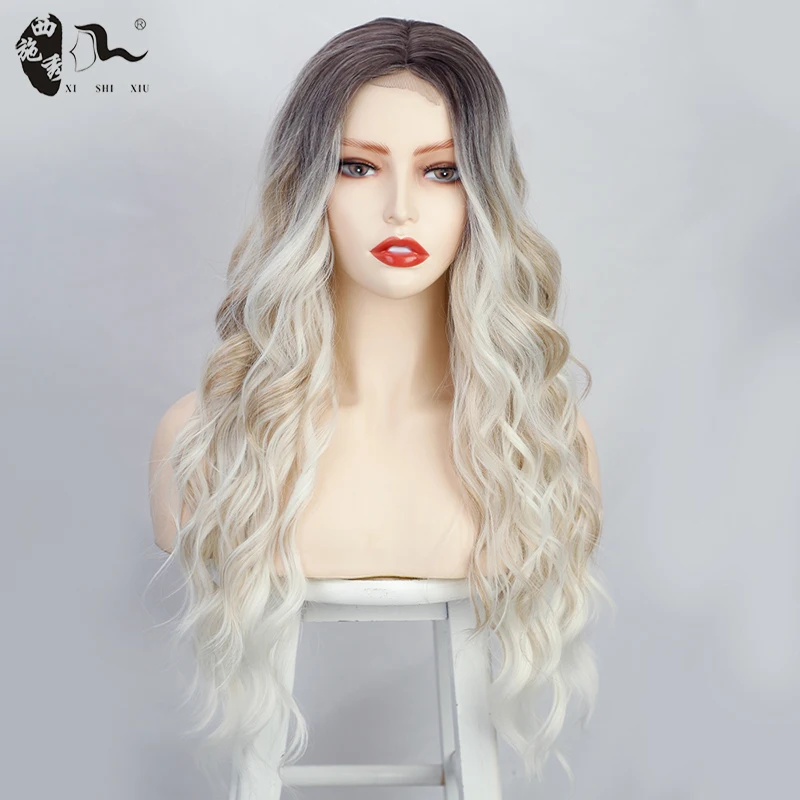 XISHIXIUHAIR Synthetic Lace Wig 24 Inch Lace Long Wavy 0mbre Blonde Wig Brown African American Synthetic Wigs For Black Women
XISHIXIUHAIR Synthetic Lace Wig 24 Inch Lace Long Wavy 0mbre Blonde Wig Brown African American Synthetic Wigs For Black Women