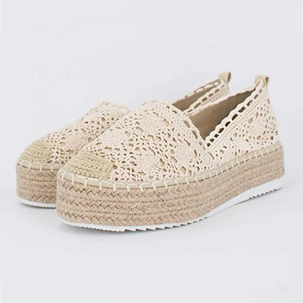 Shoes Woman Flat Chaussures Femme Zapatos De Mujer Women's Hollow Platform Casual Shoes Solid Color Breathable Wedge Espadrilles
Shoes Woman Flat Chaussures Femme Zapatos De Mujer Women's Hollow Platform Casual Shoes Solid Color Breathable Wedge Espadrilles
