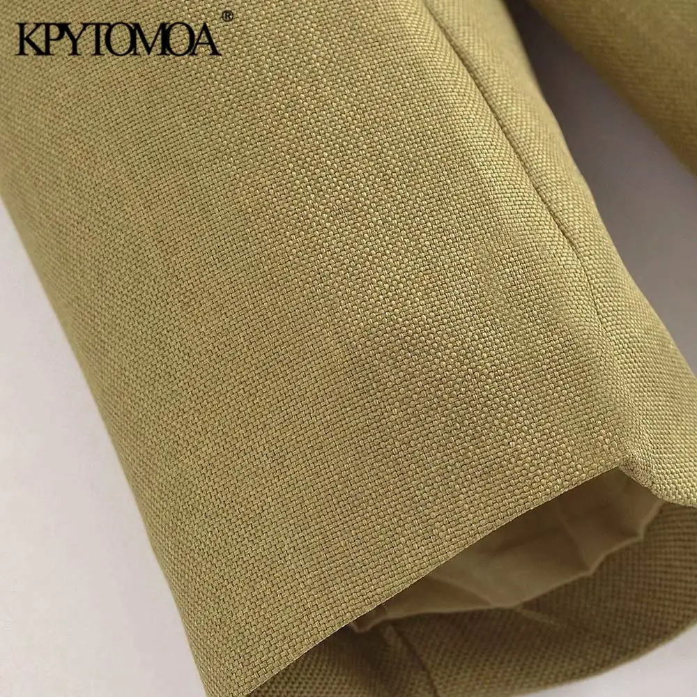 KPYTOMOA Women 2021 Fashion Overszied Linen Blazer Coat Vintage Long Sleeve Flap Pockets Female Outerwear Chic Veste
KPYTOMOA Women 2021 Fashion Overszied Linen Blazer Coat Vintage Long Sleeve Flap Pockets Female Outerwear Chic Veste