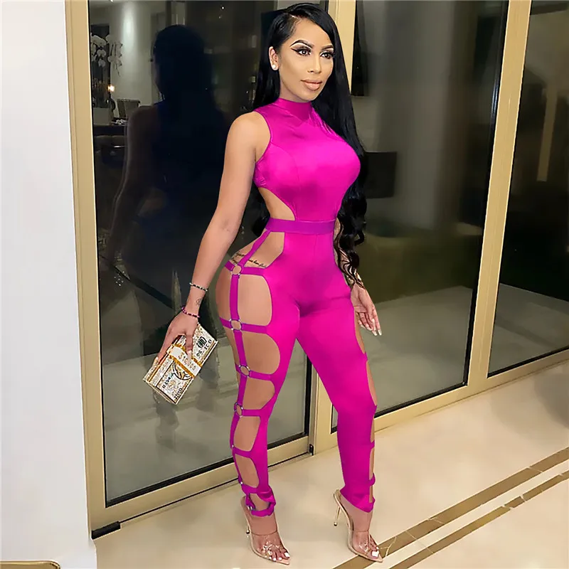 CHRONSTYLE Jumpsuits 2021 Sexy Women Hollow Out Holes Solid Color One-piece Rpmers O-neck Sleeveless Clubwear High Waist Rompers
CHRONSTYLE Jumpsuits 2021 Sexy Women Hollow Out Holes Solid Color One-piece Rpmers O-neck Sleeveless Clubwear High Waist Rompers