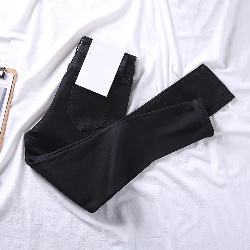 Plus velvet jeans women's pants autumn winter clothing new high waist was thin pencil skinny black feet long pants tide
Plus velvet jeans women's pants autumn winter clothing new high waist was thin pencil skinny black feet long pants tide