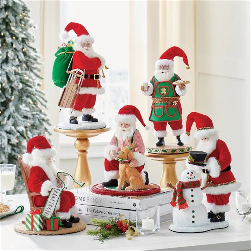 Рождественское украшение для домашнего стола, новогодние подарки для детей, фигурка веселого Санта-Клауса, статуя из смолы для камина 
Рождественское украшение для домашнего стола, новогодние подарки для детей, фигурка веселого Санта-Клауса, статуя из смолы для камина
