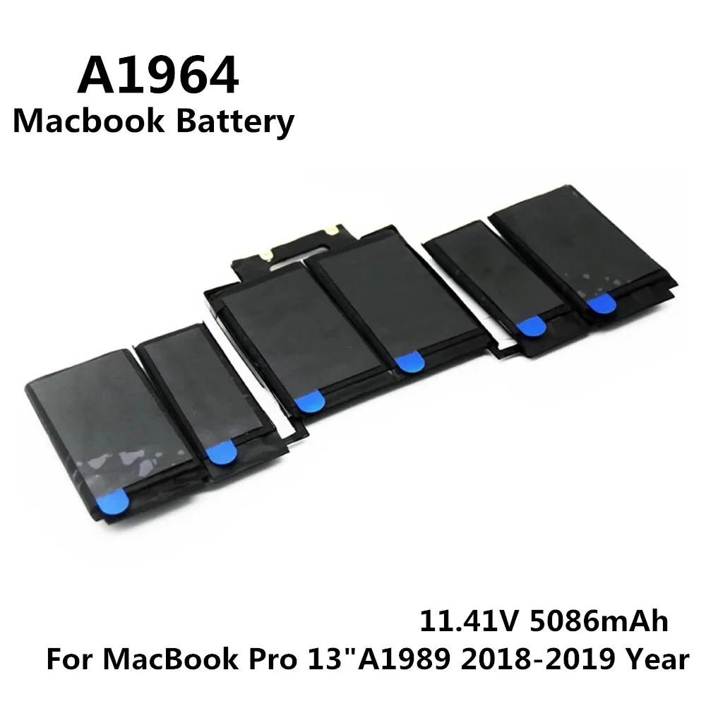 100% Original 11.41V 5086mAh Notebook Laptop A1964 Battery FOR Apple MacBook Pro 13" A1989 2018-2019 Year EMC3214 EMC3358
100% Original 11.41V 5086mAh Notebook Laptop A1964 Battery FOR Apple MacBook Pro 13" A1989 2018-2019 Year EMC3214 EMC3358
