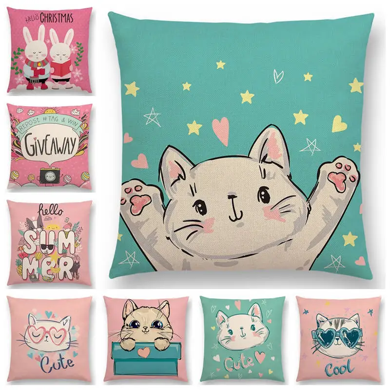 Чехол для диванной подушки, с милым котом, милыми мультяшными животными
Чехол для диванной подушки, с милым котом, милыми мультяшными животными