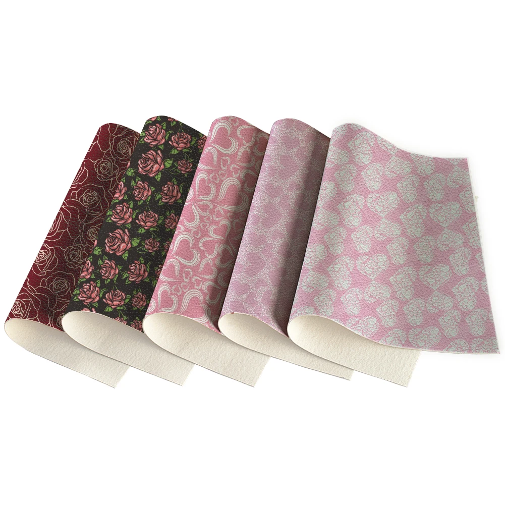Valentine's Synthetic Leather Sheets Litchi Pink Rose Pattern Printed For Bow Earrings Headbands Making DIY Craft 30X136CM 
Valentine's Synthetic Leather Sheets Litchi Pink Rose Pattern Printed For Bow Earrings Headbands Making DIY Craft 30X136CM